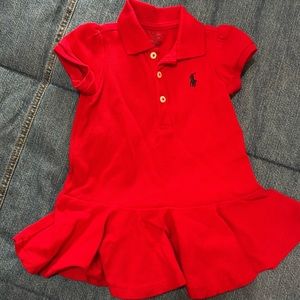 Ralph Lauren cotton mesh red dress (baby) size 6 months